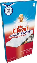 Mr. Clean - 2.4" Long x 4.6" Wide x 0.7" Thick Eraser - Heavy-Duty, White - Americas Tooling