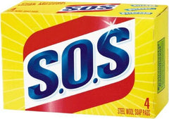 SOS - Steel Wool Scouring Soap Pad - Heavy-Duty, Blue/Gray - Americas Tooling