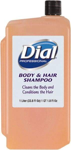 Dial - 1 L Bottle Peach Hair & Body Wash - Clear Amber - Americas Tooling