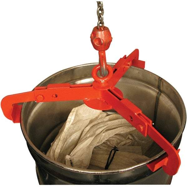 Wesco Industrial Products - 1,000 Lb Load Capacity, 30 & 55 Gal Drum Lifter - 29-1/2" Wide x 5-1/2" High, Steel Wheels - Americas Tooling