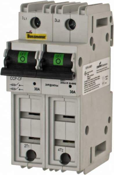 Cooper Bussmann - 125VDC & 600VAC, 2 Pole, Open Fused Cam & Disconnect Switch - 2 Wires - Americas Tooling