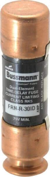 Cooper Bussmann - 125 VDC, 250 VAC, 30 Amp, Time Delay General Purpose Fuse - Fuse Holder Mount, 50.8mm OAL, 20 at DC, 200 (RMS) kA Rating, 14.3mm Diam - Americas Tooling