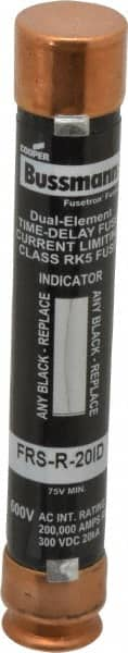 Cooper Bussmann - 300 VDC, 600 VAC, 20 Amp, Time Delay General Purpose Fuse - Fuse Holder Mount, 127mm OAL, 20 at DC, 200 (RMS) kA Rating, 20.6mm Diam - Americas Tooling