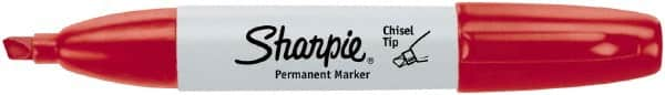 Sharpie - Red Permanent Marker - Chisel Medium Tip, AP Nontoxic Ink - Americas Tooling