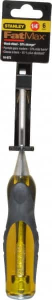 Stanley - 9" OAL x 1/4" Blade Width Wood Chisel - 1/4" Tip, Acetate & Rubber Grip Handle - Americas Tooling