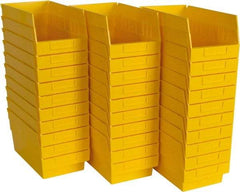 Quantum Storage - 50 Lb. Load Capacity, 11-5/8" Deep, Yellow Polypropylene Hopper Shelf Bin - 6" High x 6-5/8" Wide x 11-5/8" Long - Americas Tooling