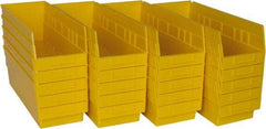 Quantum Storage - 50 Lb. Load Capacity, 17-7/8" Deep, Yellow Polypropylene Hopper Shelf Bin - 6" High x 6-5/8" Wide x 17-7/8" Long - Americas Tooling