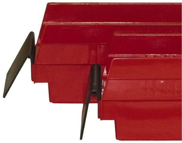 Quantum Storage - 4" Wide x 2.3" High, Black Bin Label Holder - Use with Quantum Storage Systems - Shelf Bin - Americas Tooling