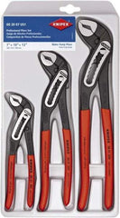 Knipex - 3 Piece Pipe Wrench & Water Pump Plier Set - Comes in Plastic Deep-Drawn Packaging - Americas Tooling