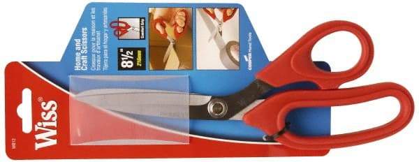 Wiss - 3-1/2" LOC, 8-1/2" OAL Stainless Steel Standard Shears - Straight Handle, For General Purpose Use - Americas Tooling