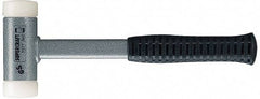 HALDER - 32 oz Head 1-3/4" Face Diam Nylon Dead Blow Hammer - 12" OAL, Steel Handle - Americas Tooling