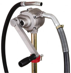 PRO-LUBE - Oil Lubrication 8 Strokes/Gal Flow Aluminum Rotary Hand Pump - For 15 to 55 Gal Container - Americas Tooling