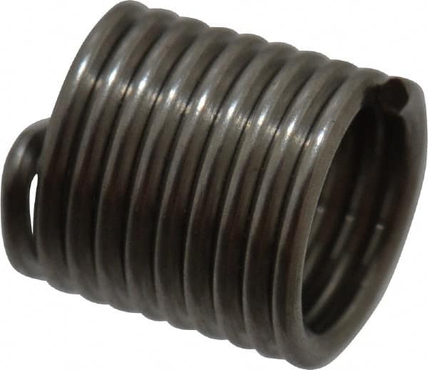 Recoil - M3.5x0.60 Metric Coarse, 7mm OAL, Free Running Helical Insert - 8-5/8 Free Coils, Tanged, Stainless Steel, Bright Finish, 2D Insert Length - Americas Tooling