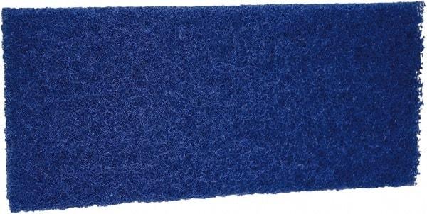 Remco - 10" Long x 4-1/2" Wide x 13/16" Thick Scouring Pad - Medium-Duty, Blue - Americas Tooling