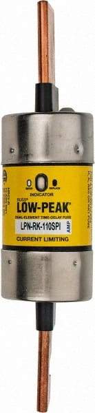 Cooper Bussmann - 250 VAC/VDC, 110 Amp, Time Delay General Purpose Fuse - Bolt-on Mount, 7-1/8" OAL, 100 at DC, 300 at AC (RMS) kA Rating, 1-19/32" Diam - Americas Tooling