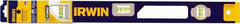 Irwin - Magnetic 24" Long 3 Vial I-Beam Level - Aluminum, Blue/Yellow, 1 Level & 2 Plumb Vials - Americas Tooling