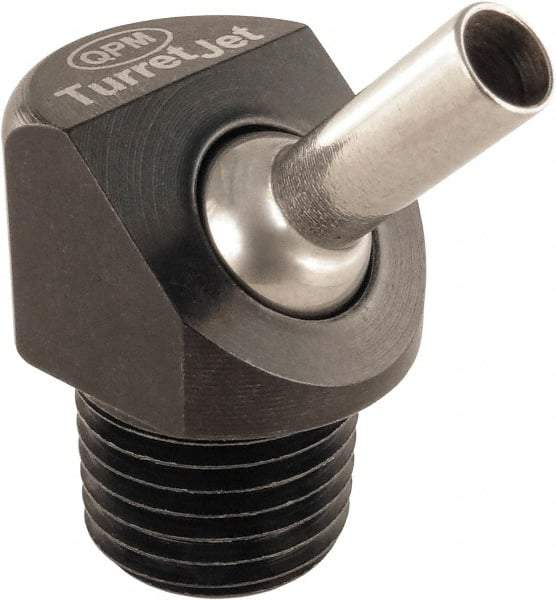 QPM Products - 5/16" Hose Inside Diam, Coolant Hose Nozzle - NPT, for Use with CNC Lathes - Americas Tooling