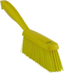 Vikan - 14" OAL, Polyester Staple Set Bench Brush - 2" Bristle Length, 6-3/8" Long Head, Yellow - Americas Tooling