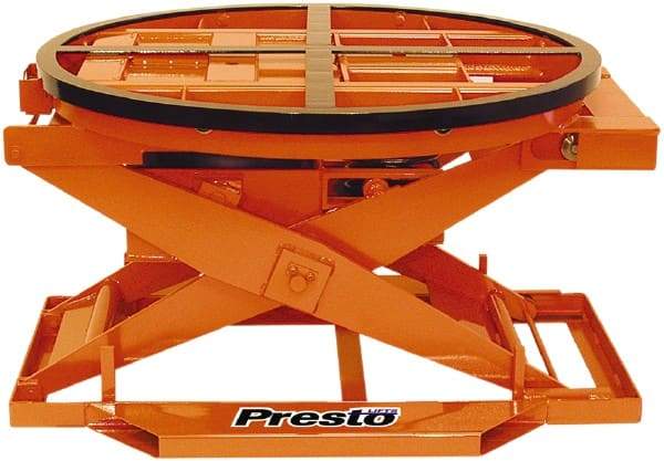 Presto Lifts - 4,000 Lb Capacity Pallet Positioner - 43-5/8" Diam - Americas Tooling