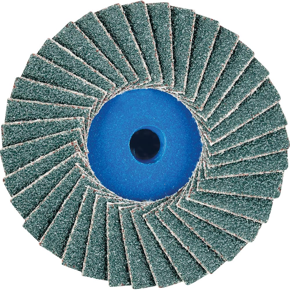 PFERD - Flap Discs; Abrasive Type: Coated ; Flap Disc Type: Compact ; Disc Diameter (Inch): 2 ; Abrasive Material: Zirconia Alumina ; Grit: 60 ; Attaching System: Quick Change Type CD - Exact Industrial Supply