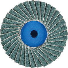 PFERD - Flap Discs; Abrasive Type: Coated ; Flap Disc Type: Compact ; Disc Diameter (Inch): 2 ; Abrasive Material: Zirconia Alumina ; Grit: 60 ; Attaching System: Quick Change Type CD - Exact Industrial Supply