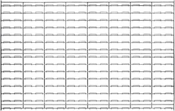 Quantum Storage - 48" Wide x 30" High, Chrome Louvered Bin Panel - Use with Stack and Hang Bins - Americas Tooling