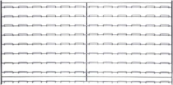 Quantum Storage - 36" Wide x 18" High, Chrome Louvered Bin Panel - Use with Stack and Hang Bins - Americas Tooling