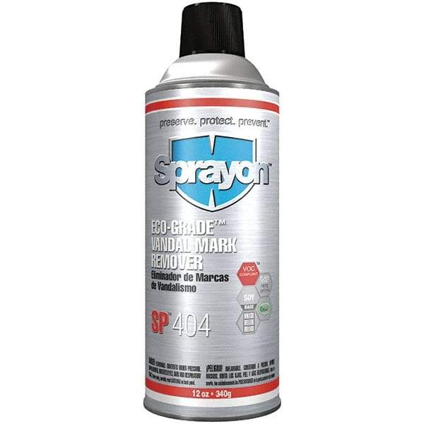 Sprayon - 12 oz Aerosol Can Graffiti/Vandal Mark Remover - VOC Content g/L 486, Removes Paint, Ink, Crayon, Marker & Scuff Marks - Americas Tooling