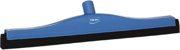 Vikan - 20" Foam Rubber Blade Bench Squeegee - Double Edge, Blue, Plastic Holder - Americas Tooling