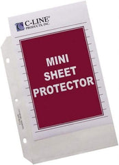 C-LINE - 50 Piece Clear Sheet Protectors-Envelopes - 8.719" High x 6-3/8" Wide - Americas Tooling