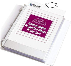 C-LINE - 100 Piece Clear Sheet Protectors-Ring Binder - 11.188" High x 9.172" Wide - Americas Tooling