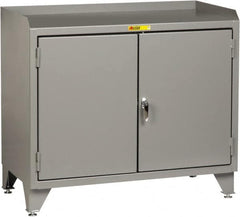 Little Giant - 48 Wide x 24" Deep x 43" High, 12 Gauge Steel Workstation - Fixed Legs With Adjustable Height Glides, Gray - Americas Tooling