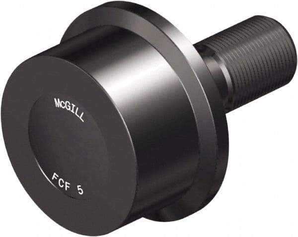 McGill - 6" Roller Diam x 3" Width, 2-1/2" Stud Diam x 5-1/2" Length, Flanged Load Roller - Steel, 3-1/4" Thread Length, 2-1/2-12 Thread, 8-1/2" OAL, 35,800 Lb Dynamic Cap, 62,000 Lb Static Cap - Americas Tooling