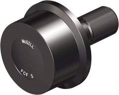 McGill - 2-3/4" Roller Diam x 1-11/16" Width, 1" Stud Diam x 2-1/4" Length, Flanged Load Roller - Steel, 1-1/2" Thread Length, 1-14 Thread, 3.94" OAL, 5,120 Lb Dynamic Cap, 3,120 Lb Static Cap - Americas Tooling