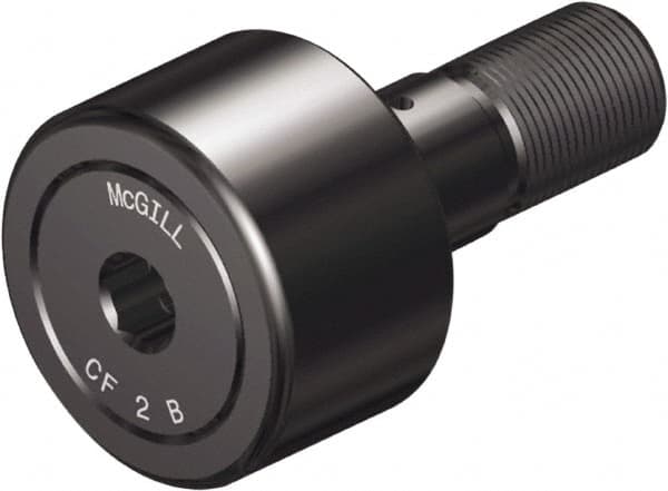 McGill - 2-1/2" Roller Diam x 1-1/2" Width, 1" Stud Diam x 2-1/4" Length, Stud Cam Follower with Hex - Steel, 1-1/8" Thread Length, 1-14 Thread, 3.78" OAL, 11,720 Lb Dynamic Cap, 16,450 Lb Static Cap - Americas Tooling