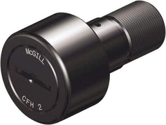 McGill - 4" Roller Diam x 2" Width, 1-3/8" Stud Diam x 3-1/2" Length, Heavy Stud Cam Follower - Steel, 1-1/2" Thread Length, 2-12 Thread, 5.78" OAL, 29,985 Lb Dynamic Cap, 89,540 Lb Static Cap - Americas Tooling