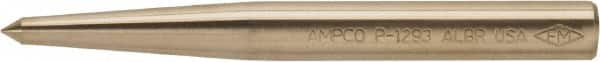 Ampco - 3/8" Nonsparking Center Punch - 4-1/2" OAL, Nickel Aluminum Bronze - Americas Tooling