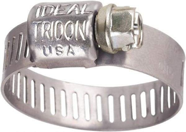 IDEAL TRIDON - SAE Size 6, 5/16 to 7/8" Diam, Stainless Steel Worm Drive Clamp - 5/16" Wide, Material Grade 301, Series Contractor - Americas Tooling