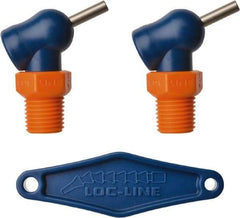 Loc-Line - 1/4" Hose Inside Diam, High-Pressure Coolant Hose Nozzle - NPT, for Use with Loc-Line Modular Hose System, 2 Pieces - Americas Tooling