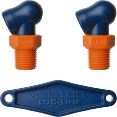 Loc-Line - 1/4" Hose Inside Diam, High-Pressure Coolant Hose Nozzle - NPT, for Use with Loc-Line Modular Hose System, 2 Pieces - Americas Tooling