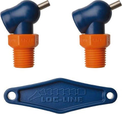 Loc-Line - 1/4" Hose Inside Diam x 1/16" Nozzle Diam, High-Pressure Coolant Hose Nozzle - NPT, for Use with Loc-Line Modular Hose System, 2 Pieces - Americas Tooling