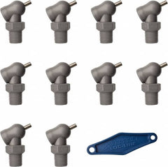 Loc-Line - 1/4" Hose Inside Diam, High-Pressure Coolant Hose Nozzle - NPT, for Use with Loc-Line Modular Hose System, 10 Pieces - Americas Tooling