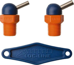 Loc-Line - 1/4" Hose Inside Diam, High-Pressure Coolant Hose Nozzle - NPT, for Use with Loc-Line Modular Hose System, 2 Pieces - Americas Tooling