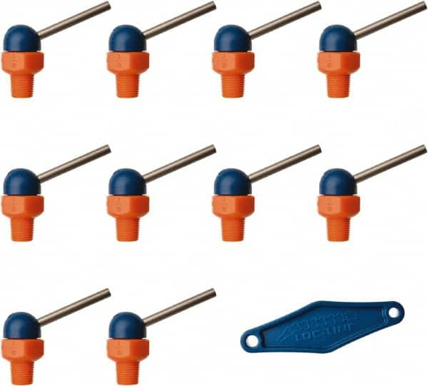 Loc-Line - 1/8" Hose Inside Diam x 1/16" Nozzle Diam, High-Pressure Coolant Hose Nozzle - NPT, for Use with Loc-Line Modular Hose System, 10 Pieces - Americas Tooling