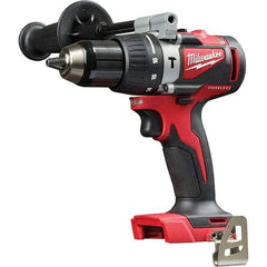 Milwaukee Tool - 18 Volt 1/2" Metal Ratcheting Chuck Cordless Hammer Drill - 0 to 28,800 BPM, 0 to 1,800 RPM, Reversible - Americas Tooling