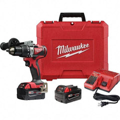 Milwaukee Tool - 18 Volt 1/2" Metal Ratcheting Chuck Cordless Hammer Drill - 0 to 28,800 BPM, 0 to 1,800 RPM, Reversible - Americas Tooling