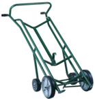 4-Wheel Drum Truck - 1000 lb Cacity - 10" Poly wheels forward - 6' Poly wheels back - Easy Handle -- 59 H x 24 W - Americas Tooling