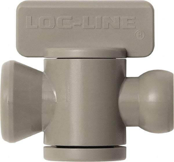 Loc-Line - 10 Piece, 1/4" ID Coolant Hose In-Line Check Valve - Female to Ball Connection, Acetal Copolymer Body, Unthreaded, Use with Loc-Line Modular Hose Systems - Americas Tooling