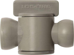 Loc-Line - 10 Piece, 1/2" ID Coolant Hose In-Line Check Valve - Female to Ball Connection, Acetal Copolymer Body, Unthreaded, Use with Loc-Line Modular Hose Systems - Americas Tooling