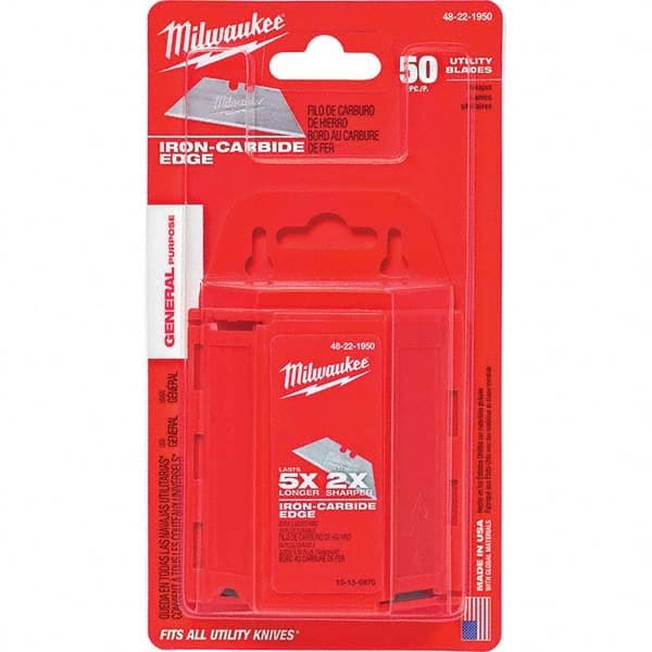 Milwaukee Tool - Knife Blades Type: Utility Knife Blade Material: Carbon Steel - Americas Tooling